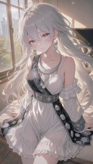 银发民族少女