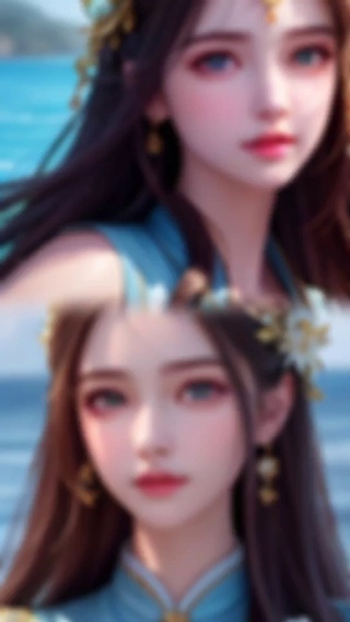 海边唯美女孩-“我把世间美好统统赠予你”