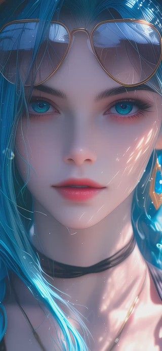 4K可爱泳池少女金克斯