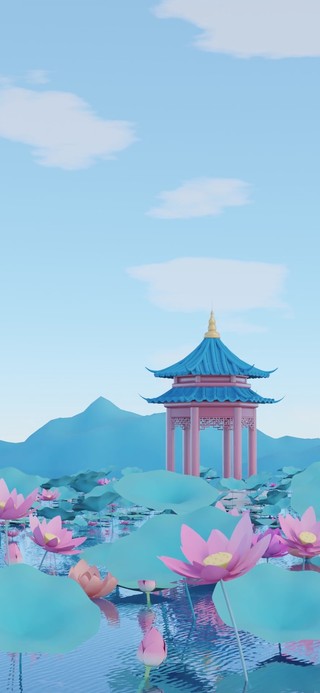 湖光山色，曲院荷风