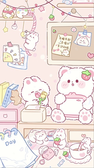 今天也要好好学习呀可爱萌书桌