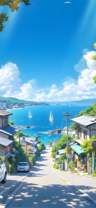 清々しい海辺の町