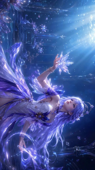梦幻紫发水晶美少女