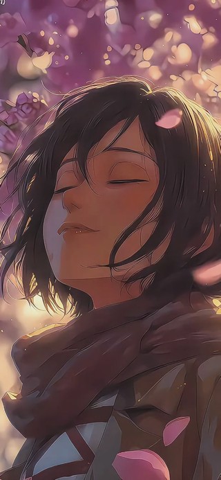 樱花下的美女