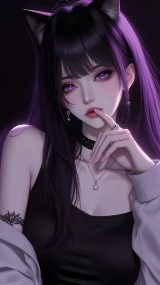暗黑简约猫系女孩
