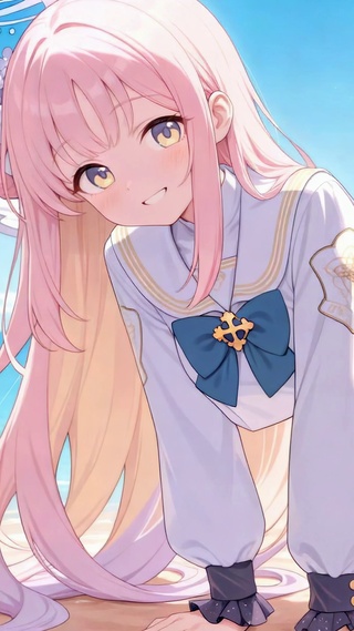 海边粉发天使美少女圣园未花