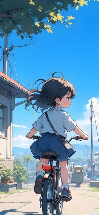 清凉夏日骑车