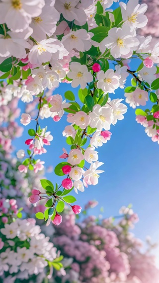 春日花满枝头（护眼）