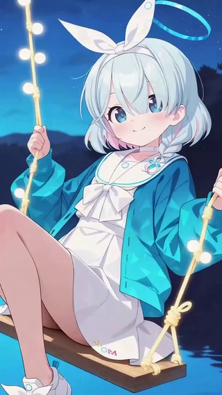月夜河畔荡秋千阿罗娜