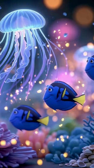 梦幻唯美海底水母世界