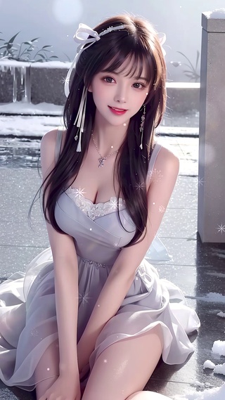 雪地美女