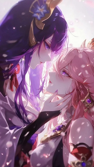 八重神子&雷电将军丨紫粉私语丨