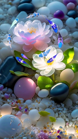 锦鲤相伴，好运连连，时来运转，如鱼得水