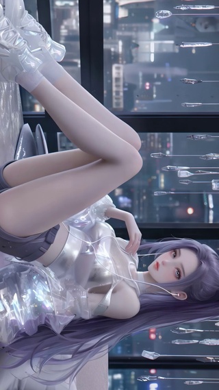 紫发高马尾卡莎