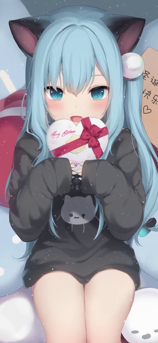 我，我喜欢你……猫羽雫2k原画
第四波圣诞快乐2K，原图画师Pixiv『甘城なつき』