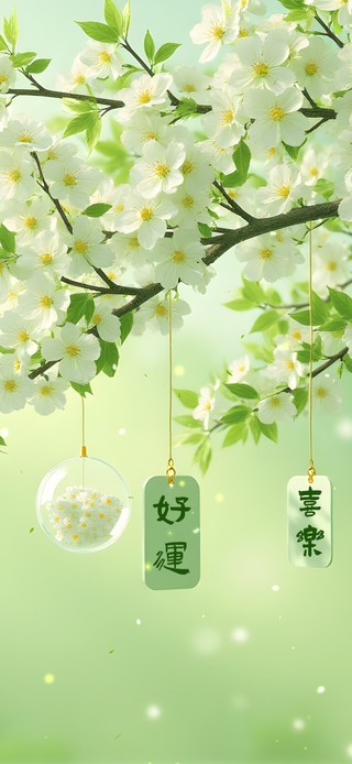 清新许愿树风铃