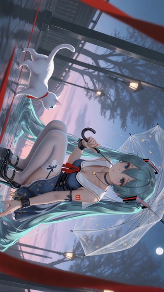 雨天初音未来miku