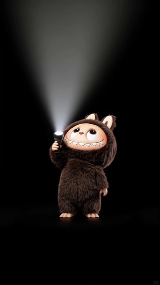 labubu开灯-实况壁纸