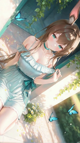 清新户外兔耳美少女阿米娅