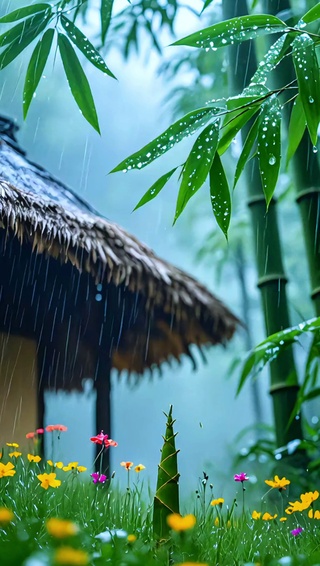 竹林听雨