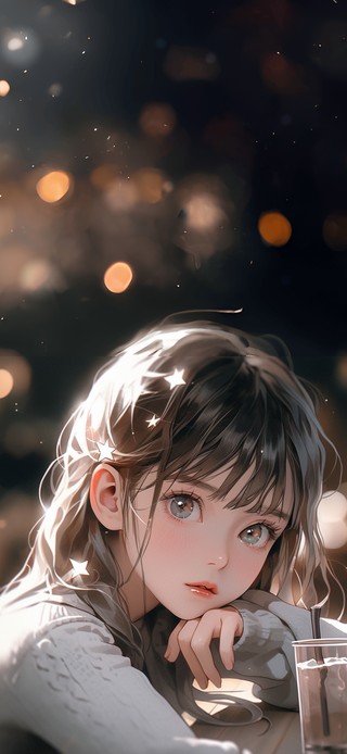 一眼万年治愈女孩心想事成壁纸