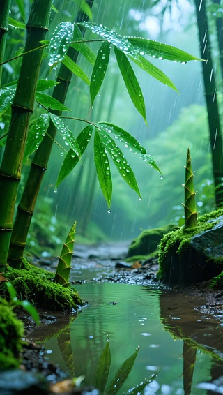 竹林听雨