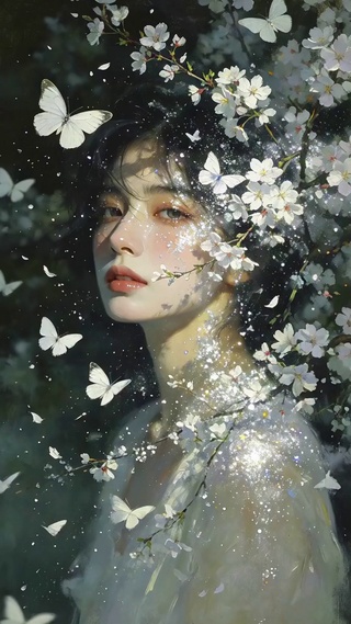 治愈蝴蝶美女