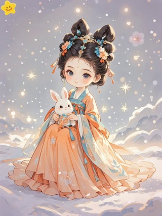 小清新汉服女孩