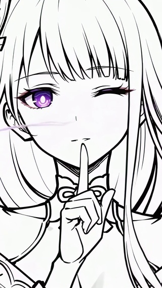 简约线稿雷将军