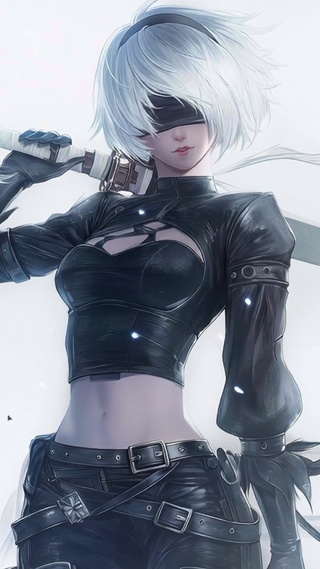 炫酷二次元短发美女