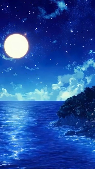 夜景星空树木