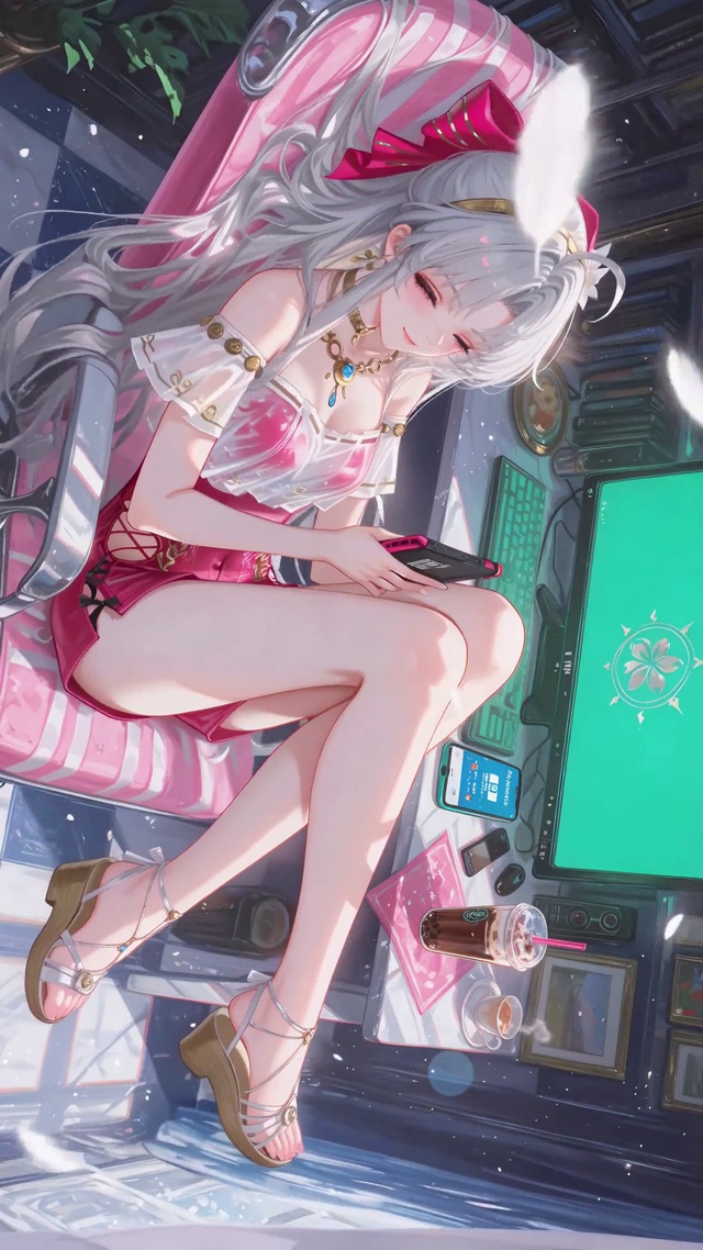 少女的惬意时光