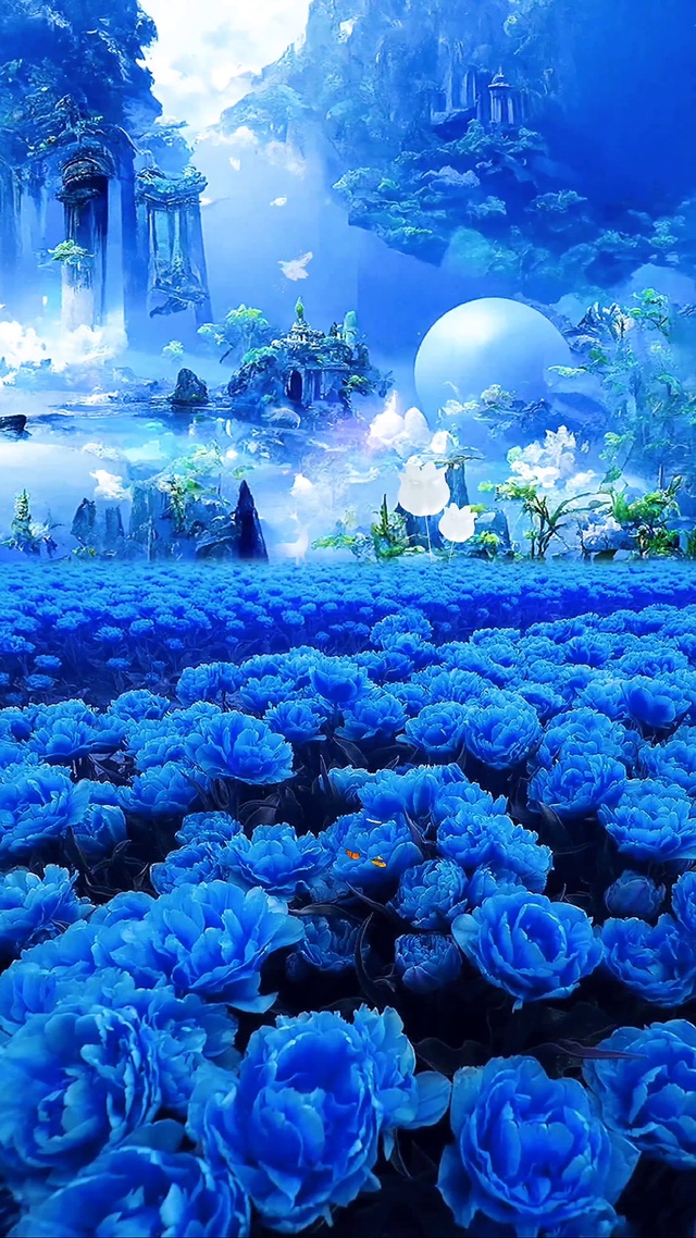 蓝色花海
