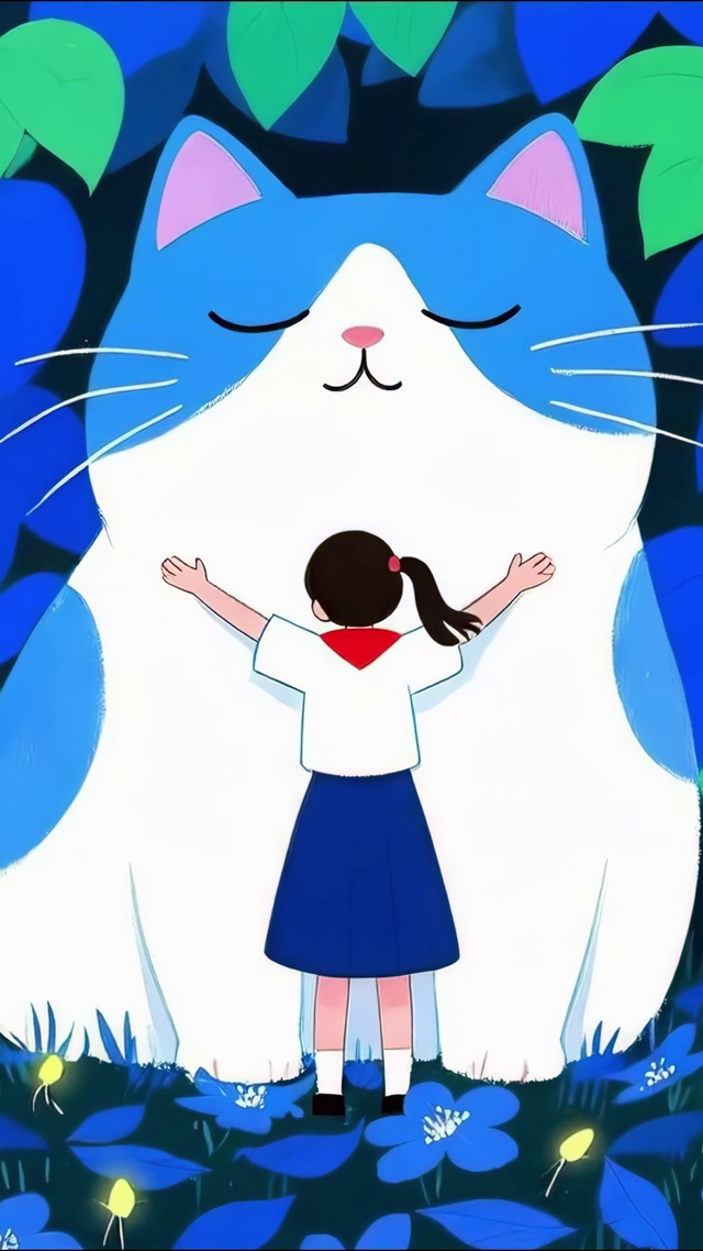 蓝色可爱猫