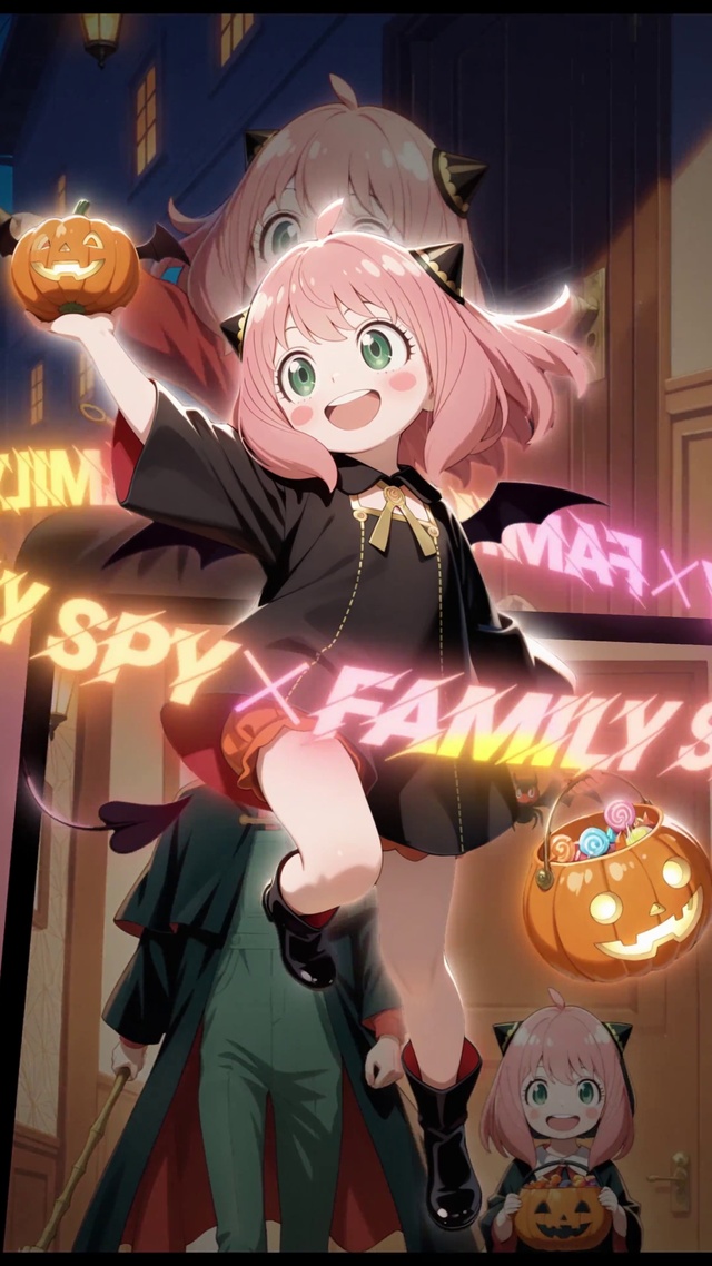 可爱阿尼亚 文字环绕