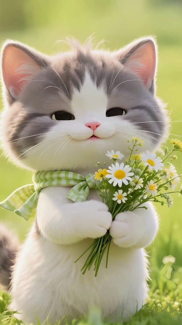 今天也要发光治愈萌猫咪