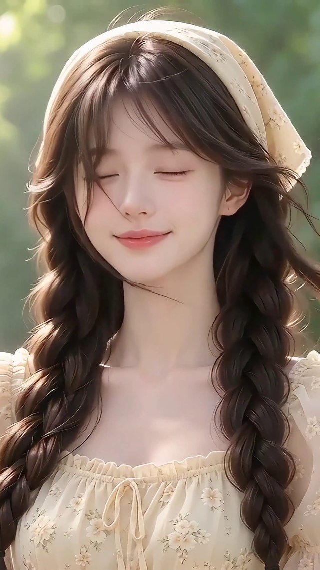 唯美森系田园风少女