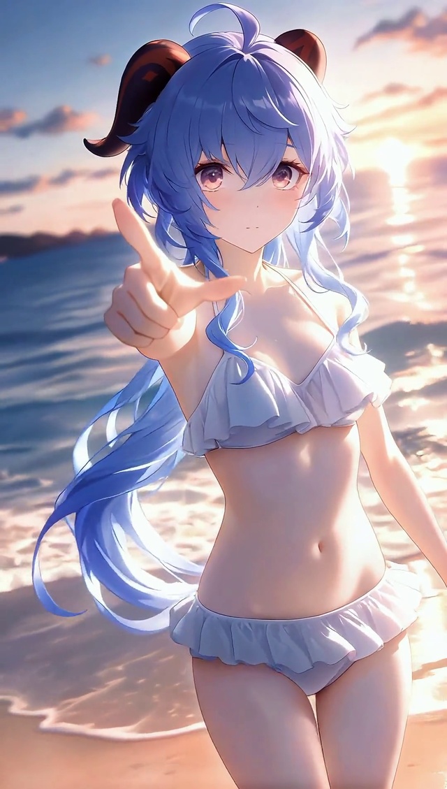甘雨丨夏日海滩丨