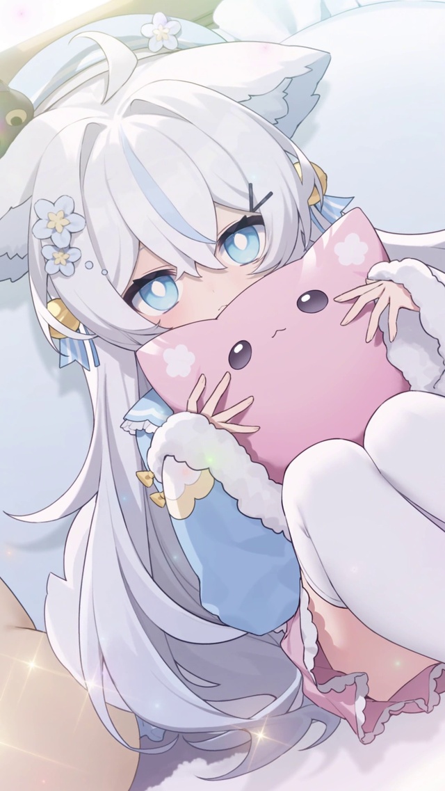 白毛猫耳少女