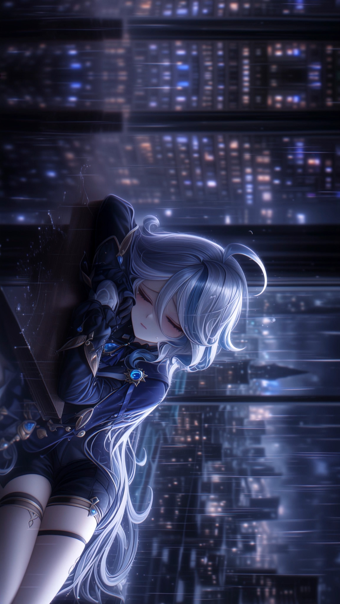 睡觉的芙宁娜/伤感忧郁少女