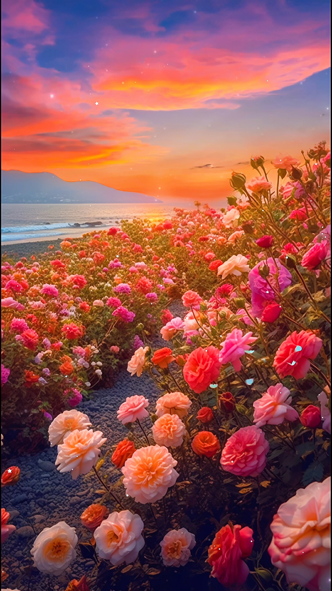 夕阳花海